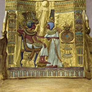 Panel from the back of a throne of Tutankhamun