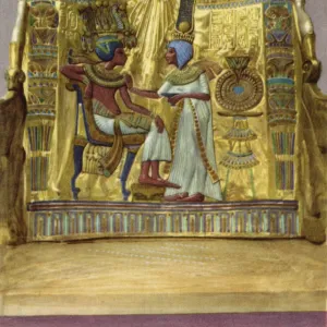 Panel from the back of a throne of Tutankhamun