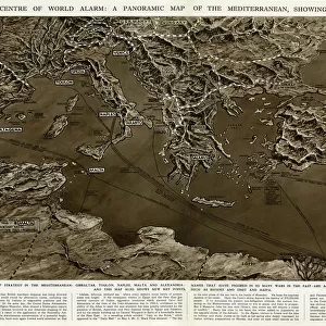 Panoramic map of Mediterranean by G. H. Davis