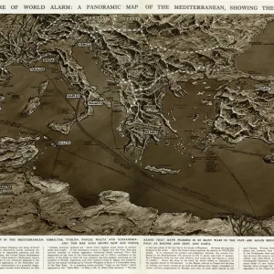 Panoramic map of Mediterranean by G. H. Davis