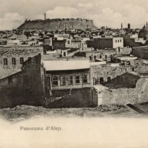 Panoramic view of Aleppo, Syria - view toward the Citadel