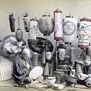 Paper lantern maker, Japan, circa 1880s