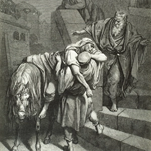 Parable of the Good Samaritan. Engraving by Gustave Dore. 19