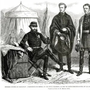 Paraguayan War - Emperor of Brazil at Alegrete Camp