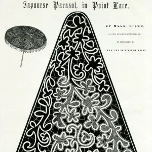 Parasol in point of lace 1868