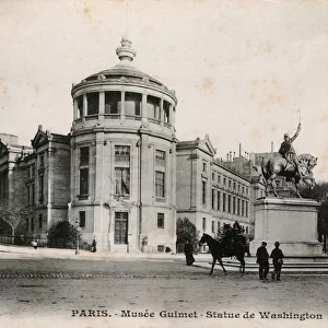 Paris, France - Musee Guimet and Washington Statue