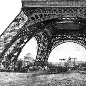 Paris, France - Tour Eiffel, construction work
