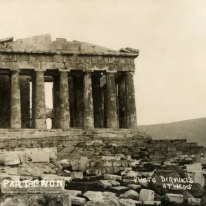 The Parthenon, Athens, Greece (with scaffolding)