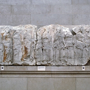 Parthenon. East frieze. Girls walking in procession with jug