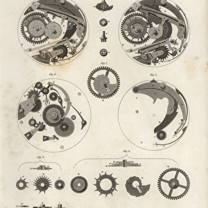 Parts and mechanisms of repeating and alarm watches