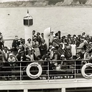 Passengers on board the Steamship Queen, Southampton