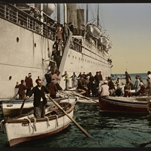 Passengers disembarking, Algiers, Algeria