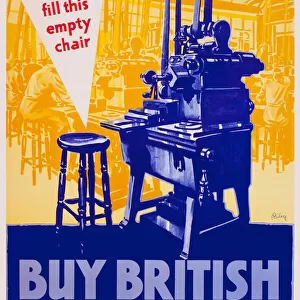 Patriotic poster, Buy British and create employment