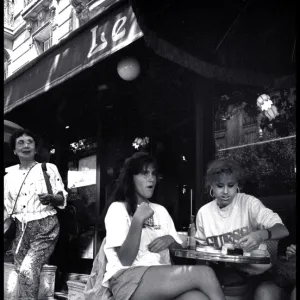 Pavement cafe scene, Paris, France