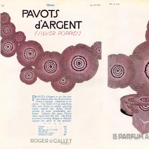 Pavots d Argent fragrance advertisement, Roger & Gallet