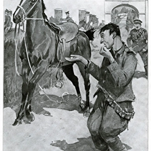 Peace Negotiations by Lawson Wood WW1 horses