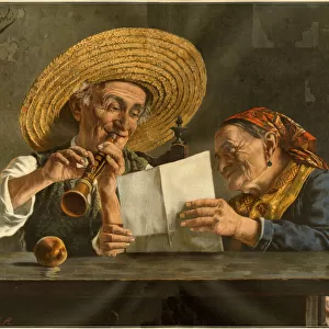 Peasant man and woman, Italy