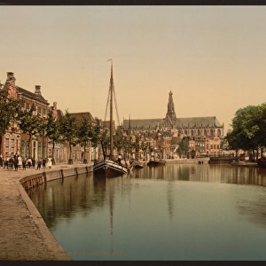 Peat Market and Great Church, Haarlem, Holland