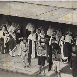 Peers entering Westminster Abbey for Coronation