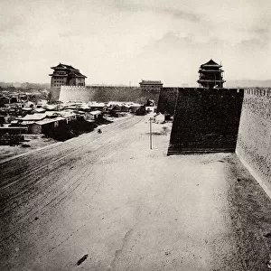 The Peking Beijing city walls, China c. 1900