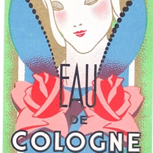 Perfume label, Eau de Cologne aux Fleurs de France