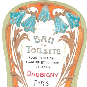Perfume label, Eau de Toilette, Paris