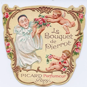 Perfume label, Le Bouquet de Pierrot, Paris