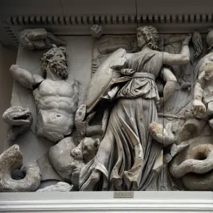 Pergamon Altar. Hecate fighting against the giant Klytios ne