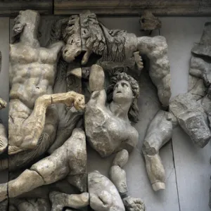 Pergamon Altar. West frieze. Gigantomachy. Triton and Amphit