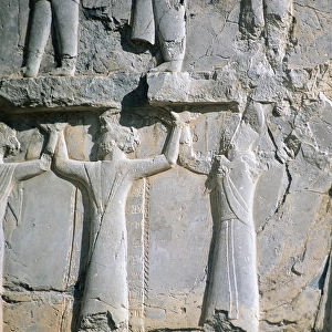 Persepolis (Takht-e-Jamshid). Throne Hall. Relief depicting