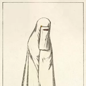 A Persian woman in her chador and veil Date: circa 1840