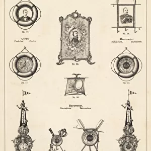 Photo frame, barometer and clock