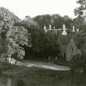 Photograph of Borley Rectory taken from Borley Church tower