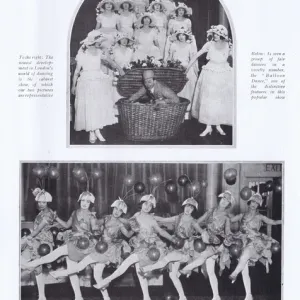 Two photographs of the cabaret show at Rectors nightclub, Lo