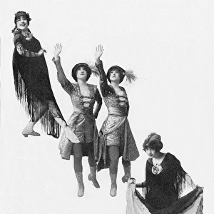 Three photographs of the Dolly Sisters, 1912