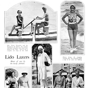 Photos of Lido Lazers on the Lido, Venice, 1927