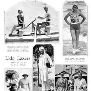 Photos of Lido Lazers on the Lido, Venice, 1927