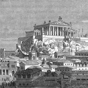 Pictorial reconstruction of The Capitol, Rome, Italy