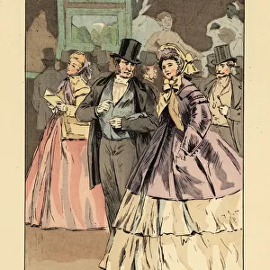 The picture exhibition at the Paris Salon, 1865