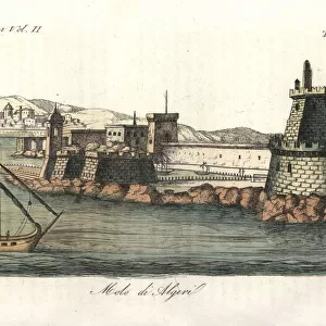 The pier of Algiers harbour, early 19th century