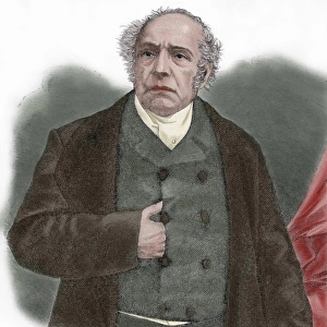 Pierre Antoine Berryer (1790-1868). Colored engraving