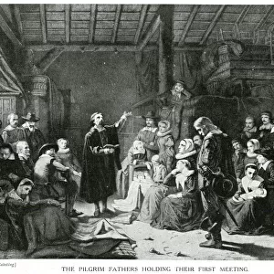 Pilgrim Fathers First Meeting 1621