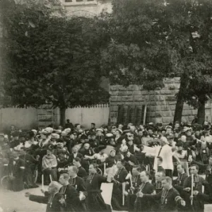 Pilgrims and priests at Lourdes, France