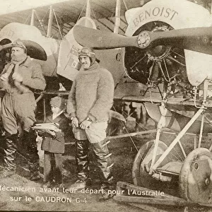 Pilots Etienne Poulet and Jean Benoist Coudron G