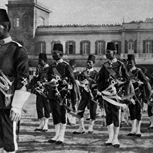Pipers of the 5th Infantry Battalion of the Egyptian army