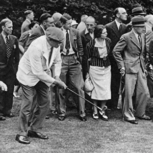 A Pitch-and-Run Shot - Golfer James Braid in Action
