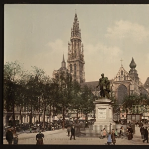 Place Verte and cathedral, Antwerp, Belgium