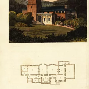 Plan and elevation of a Regency artists villa