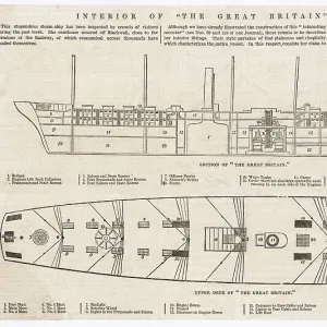 Plan of ship SS Great Britain