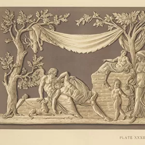 Plaque depicting Diana visiting Endymion